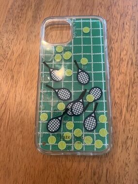 kate spade Green Tennis Racket and Ball iPhone Case